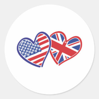 USA—UK-Kärlek Runt Klistermärke