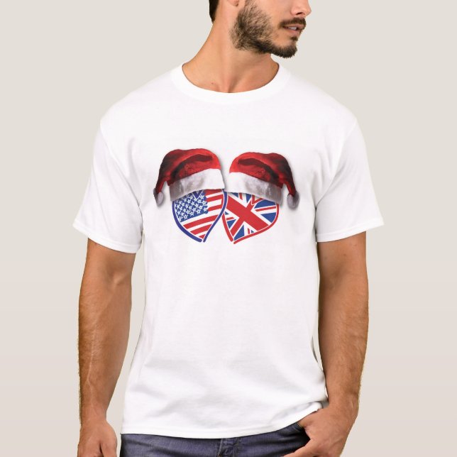 USA-UK-Santa-Hats T-shirt (Framsida)