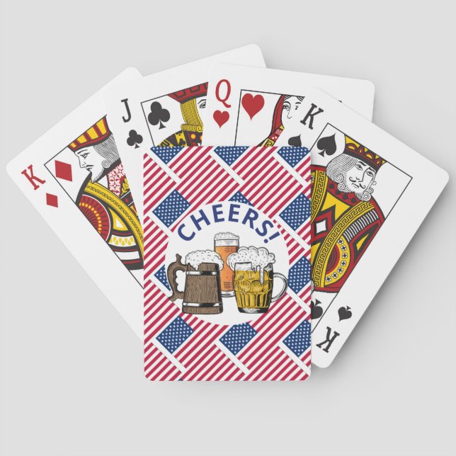 USA Underbar amerikansk Beer Papper Casinokort (Baksidan)