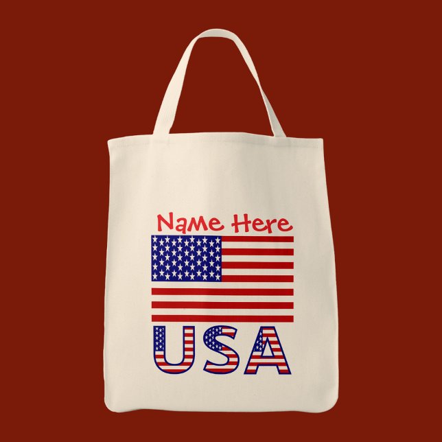 USA United Stater America Red Personlig Tygkasse (Skapare uppladdad)