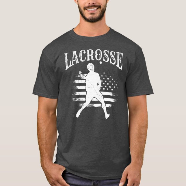 USA United Stater Lacrosse  T Shirt (Framsida)