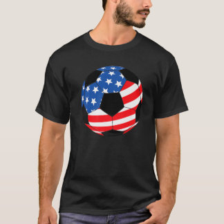 USA United Stater Soccer Fläkt American Flagga Foo T Shirt