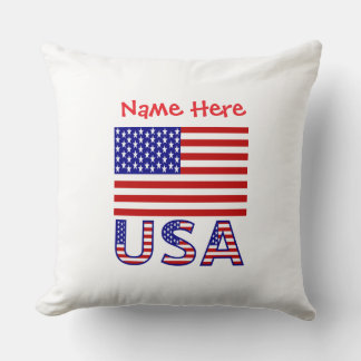 USA United States Amerika Flagga Personlig Kudde