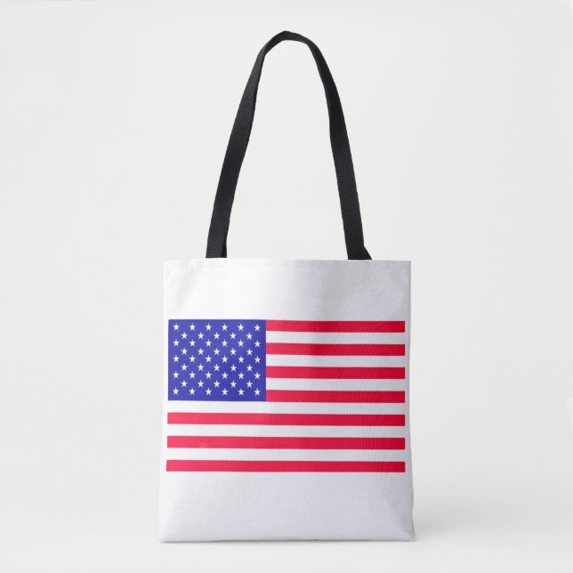 USA US American Flagga Shoulder Tote bags Tygkasse (Framsida)