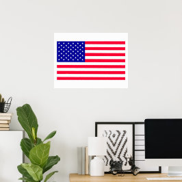 USA US US US Flagga Value Poster Papper Matte