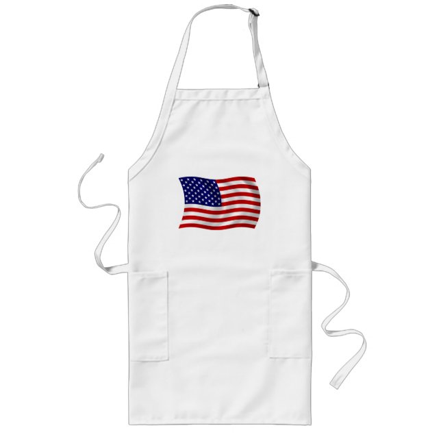 USA (USA) Flagga Apron Långt Förkläde (Framsidan)