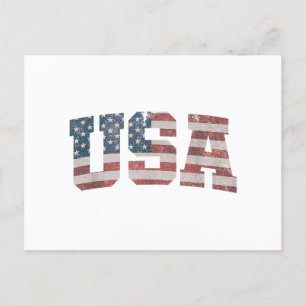 USA USA Flagga Patriotic 4:e juli Amerika Helg Vykort