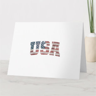 USA USA Flagga Patriotic 4:e juli Amerika Kort