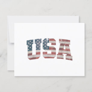 USA USA Flagga Patriotic 4:e juli Amerika Vykort