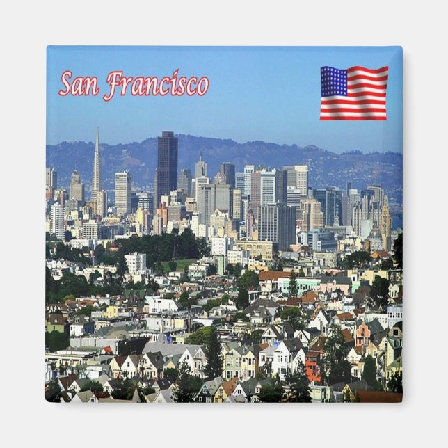 USA USA - San Francisco - Alamo Square Panorama Magnet (Framsidan)