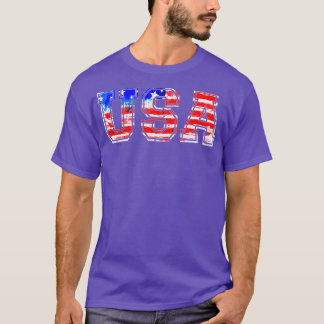 USA USA USA:s Flagga 4:e juli Amerika T Shirt