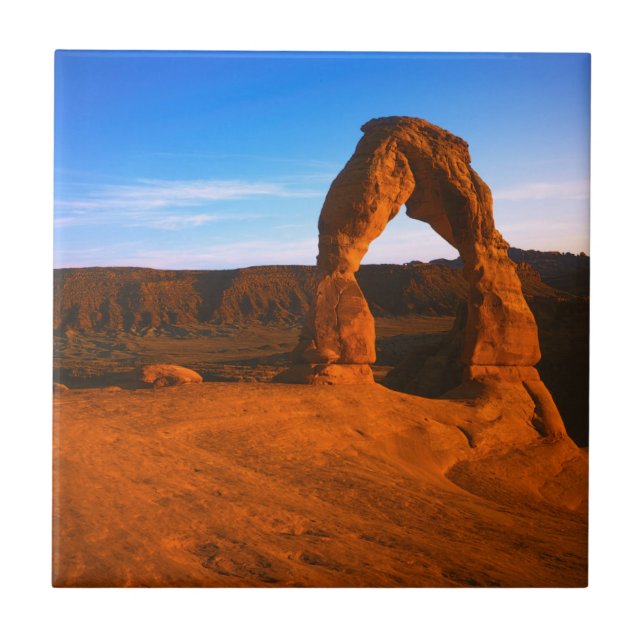 USA, Utah, Arches National Park, Delicate Arch Kakelplatta (Framsidan)