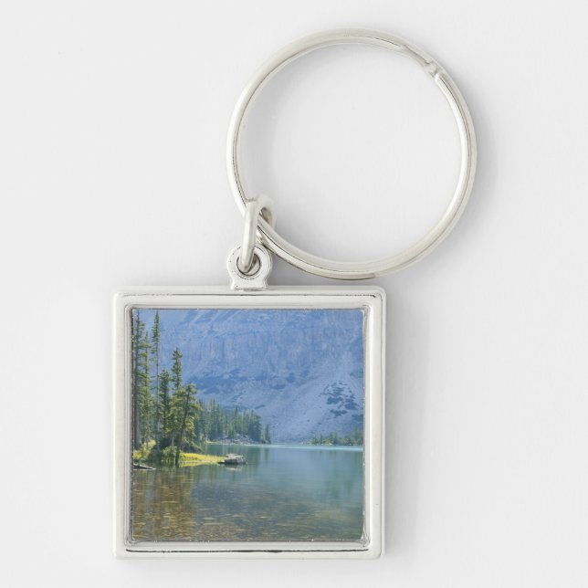 USA, Utah, Ashley National Forest, High Uintas Fyrkantig Silverfärgad Nyckelring (Framsidan)