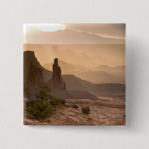USA; Utah; Canyonlands nationalpark. Utsikt över Knapp