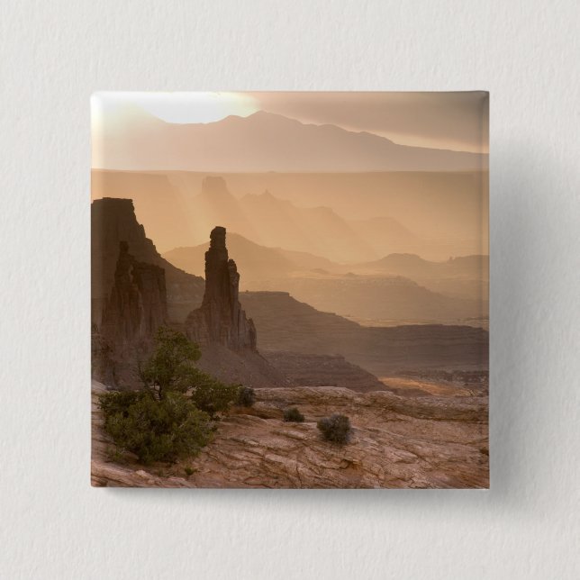 USA; Utah; Canyonlands nationalpark. Utsikt över Knapp (Framsida)