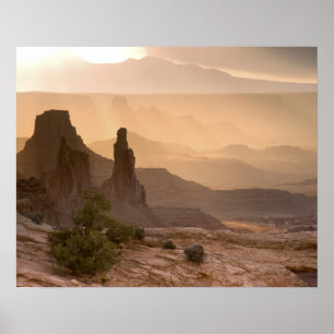 USA; Utah; Canyonlands nationalpark. Utsikt över Poster