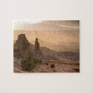 USA; Utah; Canyonlands nationalpark. Utsikt över Pussel