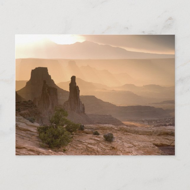 USA; Utah; Canyonlands nationalpark. Utsikt över Vykort (Framsida)