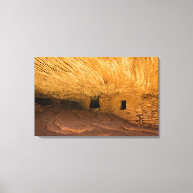 USA, Utah, Cedar Mesa, Mule Canyon. Sandsten Canvastryck (Framsida)