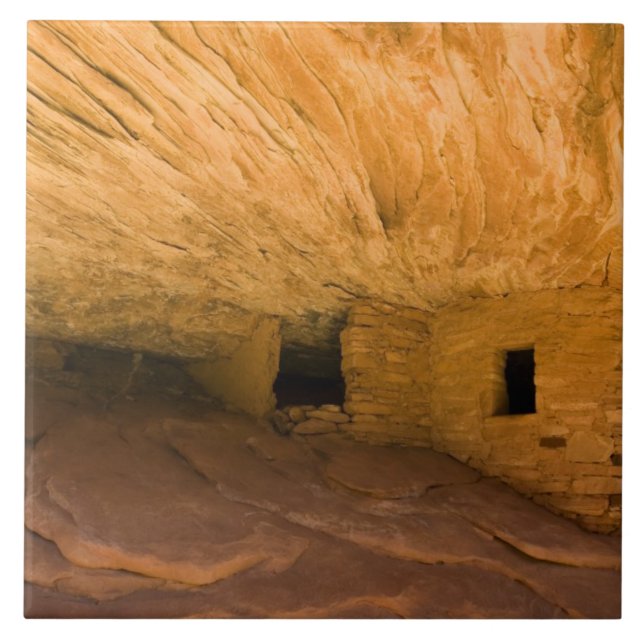 USA, Utah, Cedar Mesa, Mule Canyon.Sandsten Kakelplatta (Framsidan)