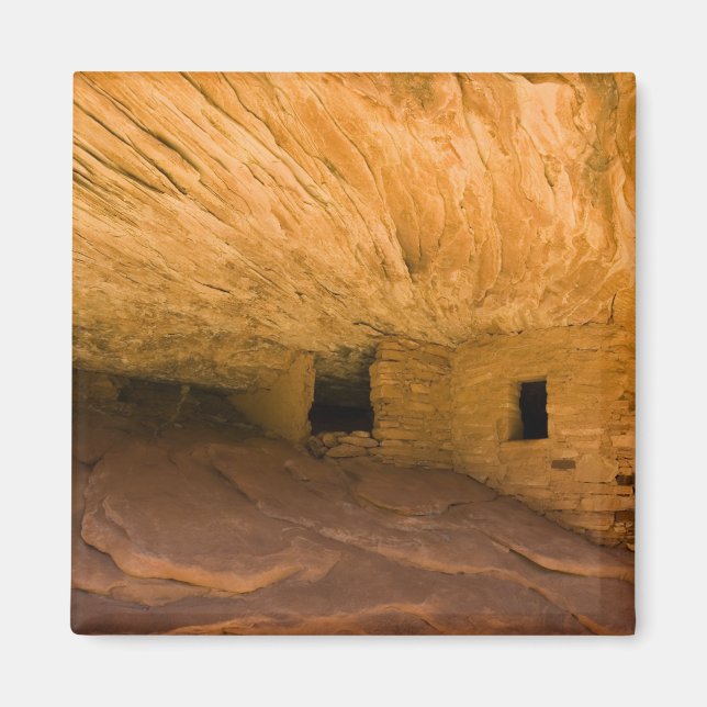 USA, Utah, Cedar Mesa, Mule Canyon. Sandsten Magnet (Framsidan)