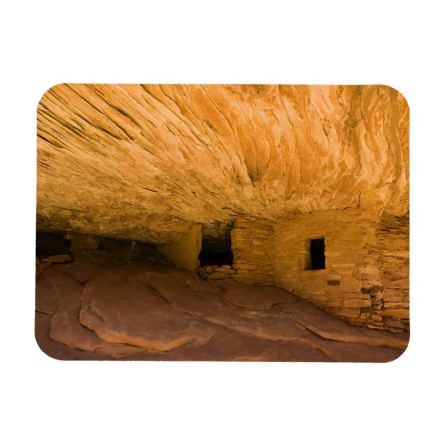 USA, Utah, Cedar Mesa, Mule Canyon. Sandstone Magnet (Horisontell)