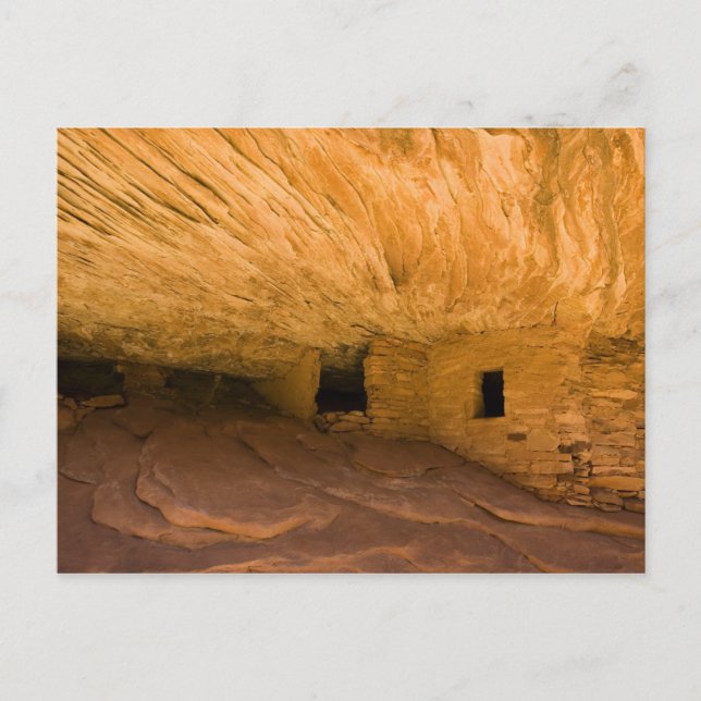 USA, Utah, Cedar Mesa, Mule Canyon. Sandstone Vykort (Framsida)