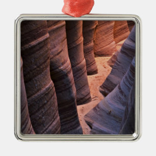 USA, Utah, Escalante. Upprepande sandsten Julgransprydnad Metall