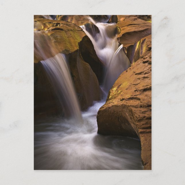 USA, Utah, Escalante Wilderness. Vattenfall 2 Vykort (Framsida)