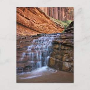 USA, Utah, Escalante Wilderness. Vattenfall i Vykort