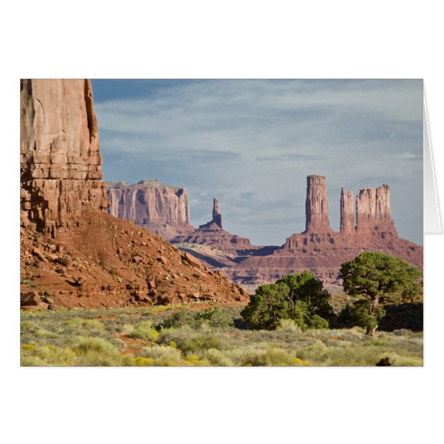 USA, Utah, Monument Valley Navajo Tribal Park. Hälsningskort (Framsidan Horizontal)