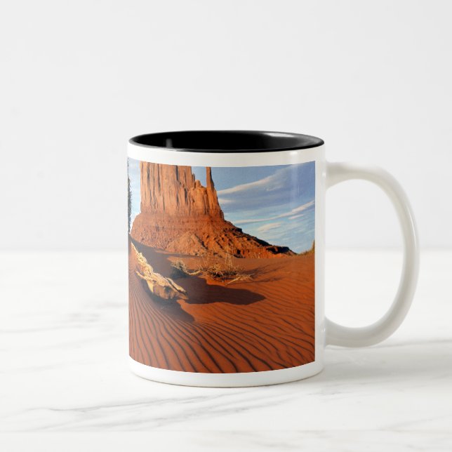 USA, Utah, Monument Valley. Vinden skapar Två-Tonad Mugg (Höger)