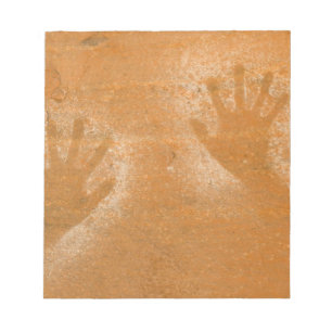 USA, Utah, Pictogram Handavtryck på sandsten, Anteckningsblock