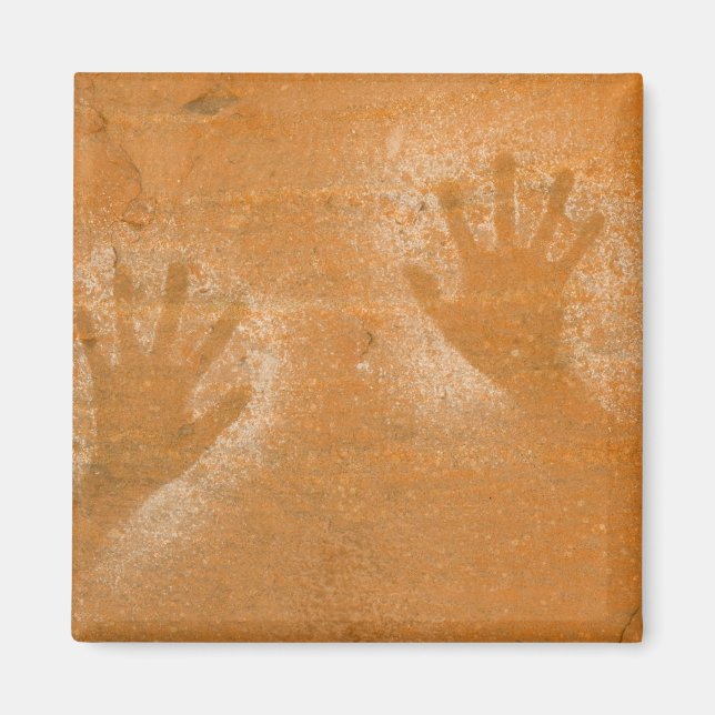 USA, Utah, Pictogram Handavtryck på sandsten, Magnet (Framsidan)