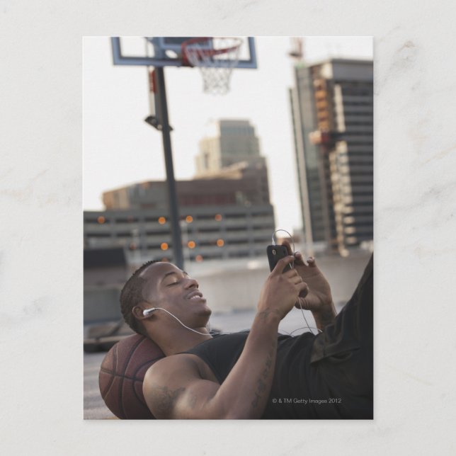 USA, Utah, Salt Sjö City, Young man ljugande på Vykort (Framsida)