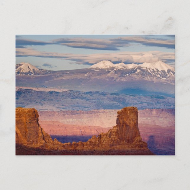 USA, Utah. Utsikt över La Sal Mountains från Dead Vykort (Framsida)