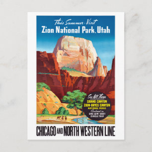 USA Utah Vintage Resor Reklamplakat Restaurering Vykort