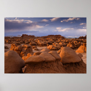 USA, Utah. Vy över Goblin Valley State Park på Poster