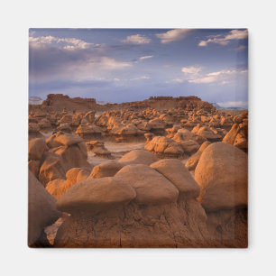USA; Utah. Vy över Goblin Valley State Park vid Magnet