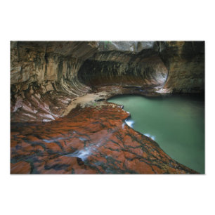 USA, Utah, Zion National Park. Vacker vy från 3 Fototryck