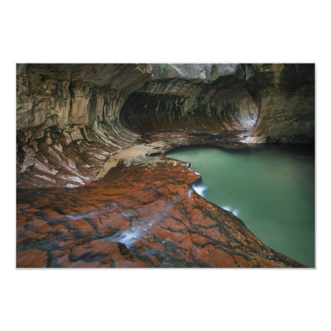 USA, Utah, Zion National Park. Vacker vy från 3 Fototryck (Framsidan)
