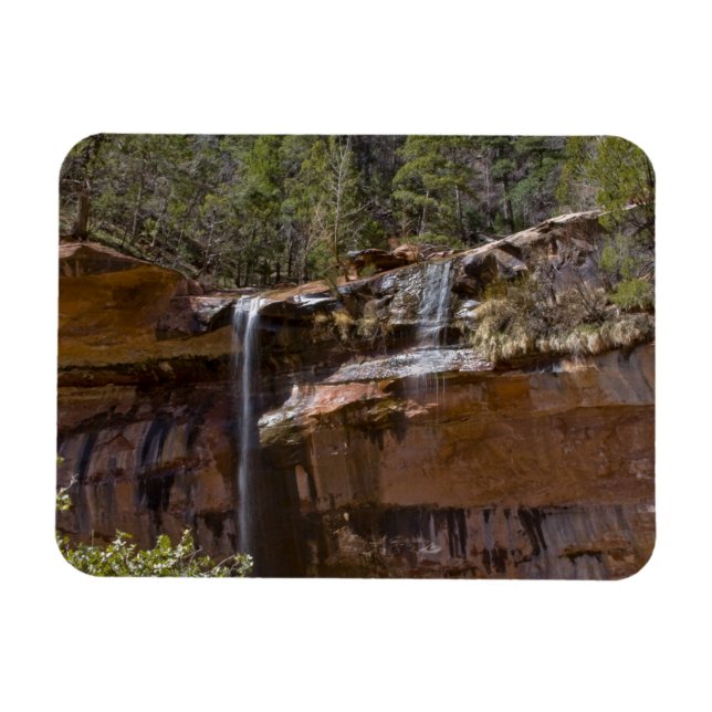 USA, Utah, Zion National Park, Vattenfall vid Magnet (Horisontell)