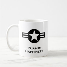 USA: Utifrån Happiness Black Kaffemugg