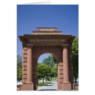 USA, VA, Arlington. McClellan Gate vid Arlington Hälsningskort