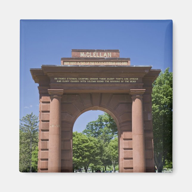 USA, VA, Arlington. McClellan Gate vid Arlington Magnet (Framsidan)