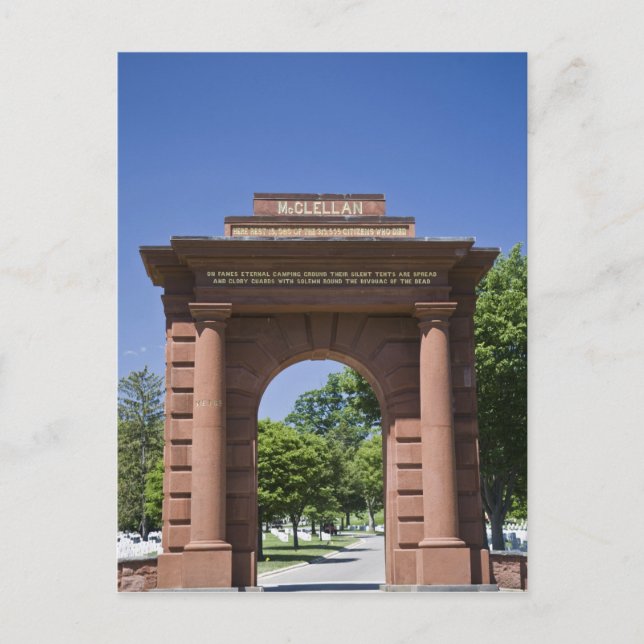 USA, VA, Arlington. McClellan Gate vid Arlington Vykort (Framsida)
