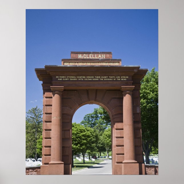 USA, VA, Arlington. McClellan Grind på Arlington Poster (Framsidan)