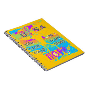 USA - vacker Fantastisk-textdesign Anteckningsbok Med Spiral