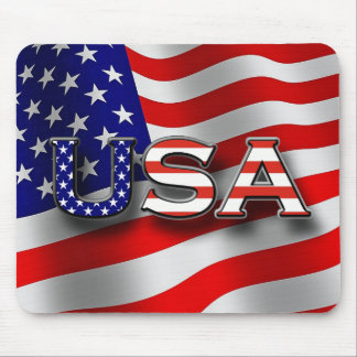 USA vadderar den patriotiska musen med 3 - Musmatta