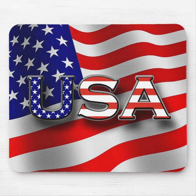 USA vadderar den patriotiska musen med 3 - Musmatta (Framsidan)